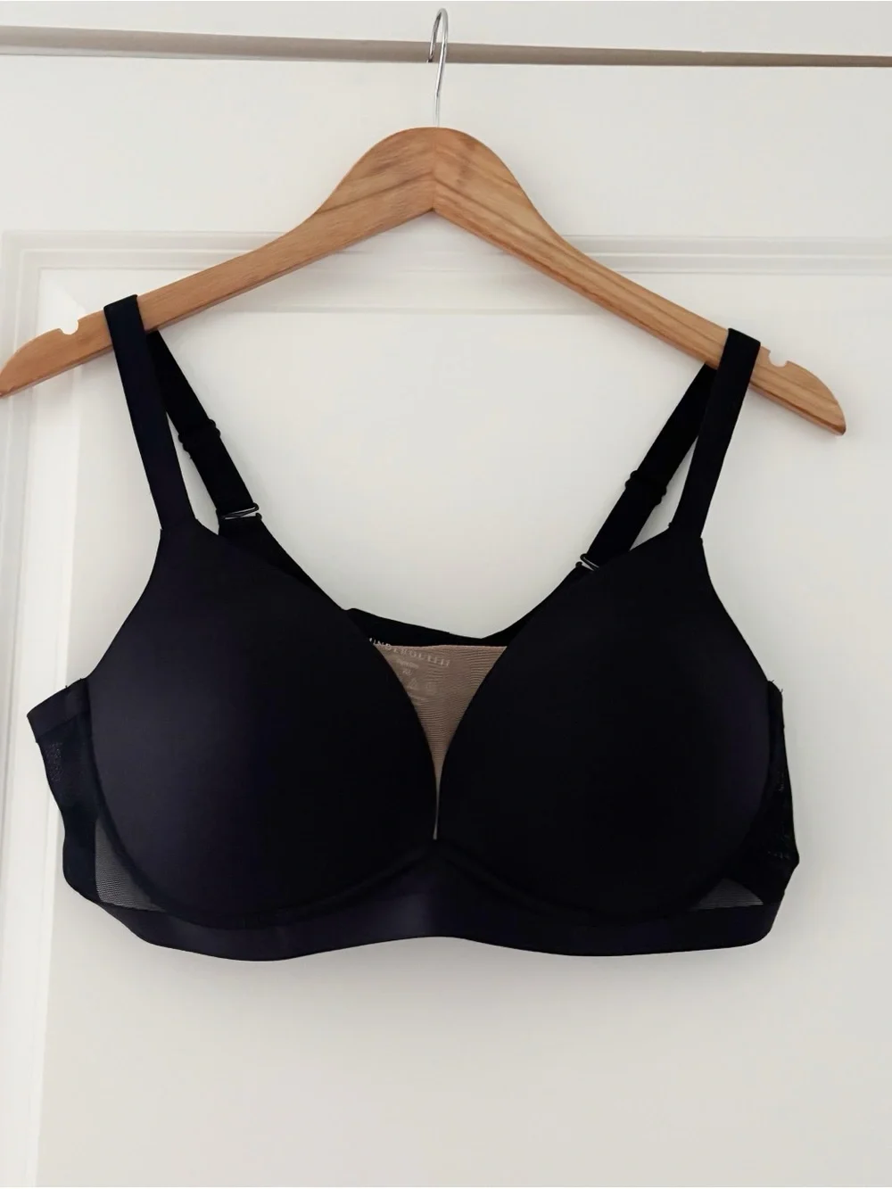 NWT Underoutfit Viva Mesh Bra Black Coffee Nude Inset XL